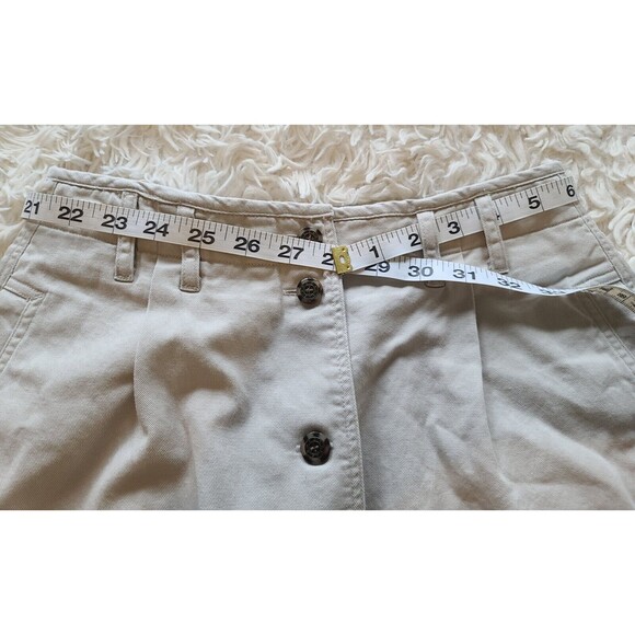Vintage Khaki Button Front Skirt By Bugle Boy Size 12 - Picture 7 of 7